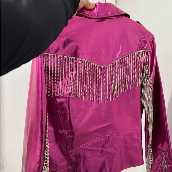 Pink Metallic Fringe Jacket - Picture 8 of 12